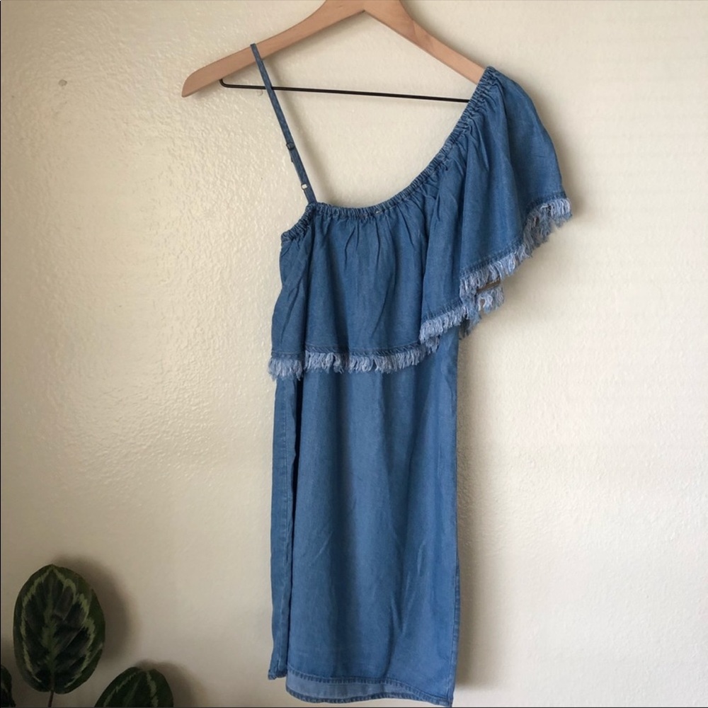 Splendid | Indigo One Shoulder Dress - Picture 4 of 6